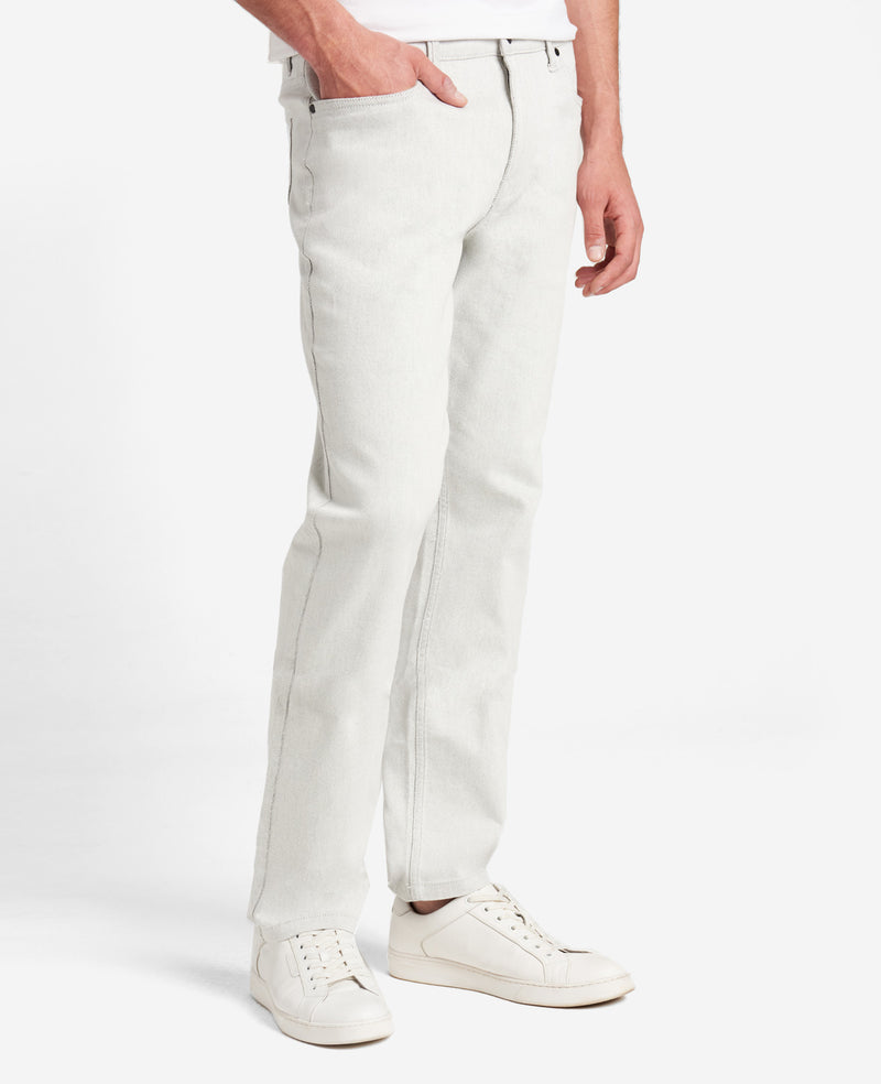 White Stacked Jeans Mens | Techwear